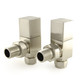 CUBEX-AG-SN - Cubex Square Angled Radiator Valves - Brushed Satin Nickel CUBEX-AG-SN - Cubex Square Angled Radiator Valves - Brushed Satin Nickel